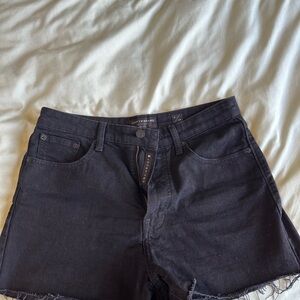 Lucky Brand Black Jean Shorts High-Waisted Cut-Off
